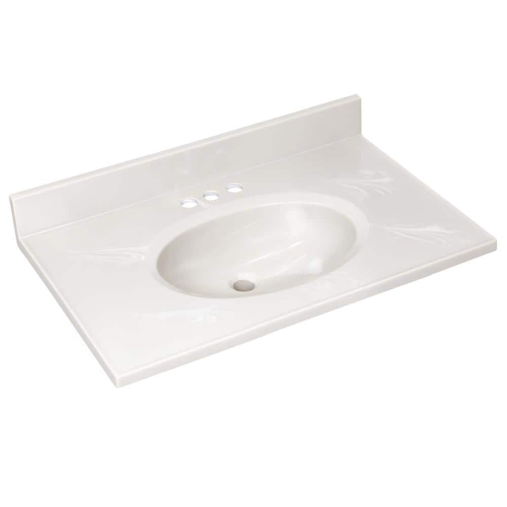 Design House 31 in. W x 19 in. D Cultured Marble Vanity Top in Ivory Swirl (1)