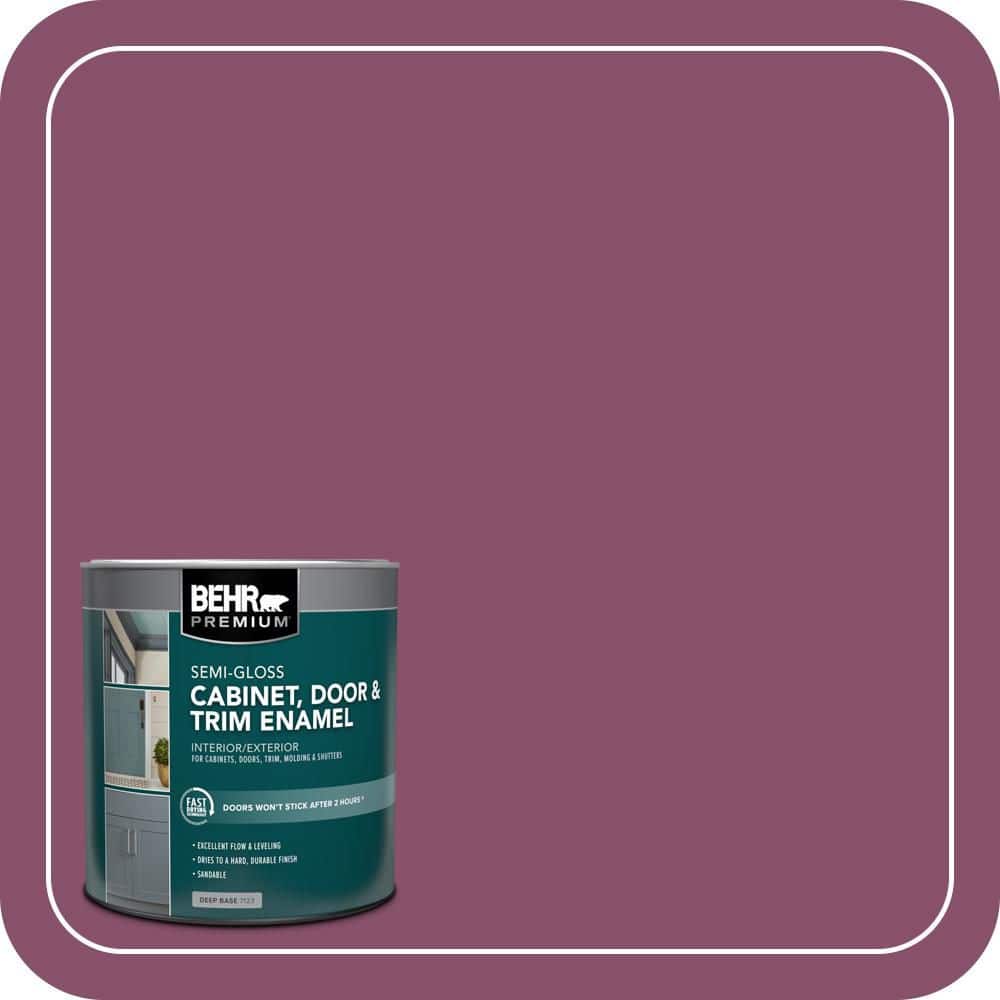 BEHR PREMIUM 1 qt. #M120-7 Raspberry Crush Semi-Gloss Enamel Interior/Exterior Cabinet, Door & Trim Paint