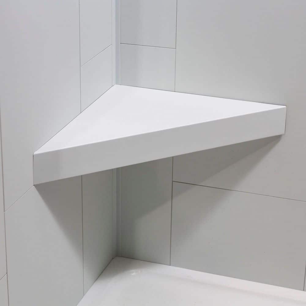 PALISADE 24.88 in. x 12.31 in. Vinyl Waterproof Walk in Corner Shower Seat in Dusty Pearl (3)