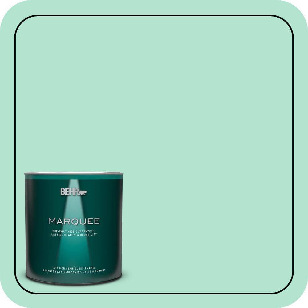 BEHR MARQUEE 1 qt. #P420-2 Crystal Rapids Semi-Gloss Enamel Interior Paint & Primer
