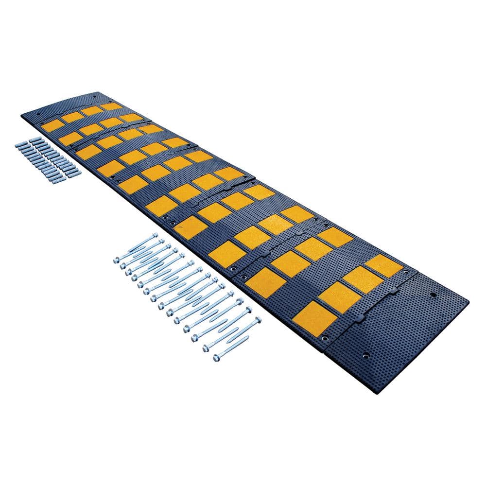 Vestil 23.5 in. x 108 in. x 2 in. Deluxe Rubber Speed Hump with Concrete Kit (2)