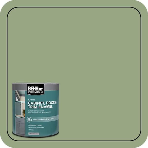 BEHR PREMIUM 1 qt. #M380-5 Hillside Grove Satin Enamel Interior/Exterior Cabinet, Door & Trim Paint (2)