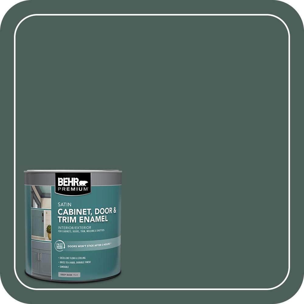 BEHR PREMIUM 1 qt. #SC-114 Mountain Spruce Satin Enamel Interior/Exterior Cabinet, Door & Trim Paint (1)