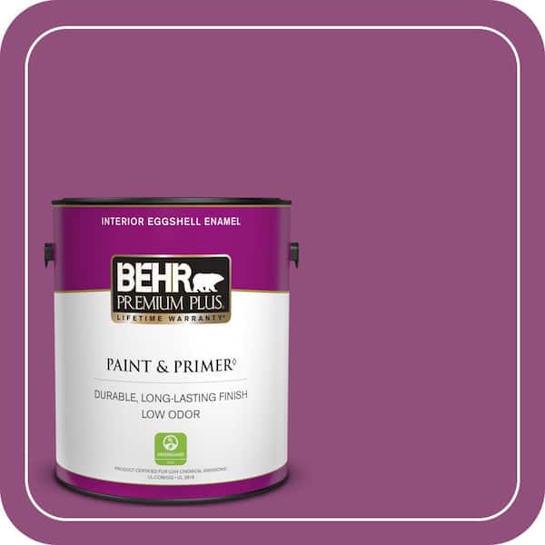 BEHR PREMIUM PLUS 1 gal. #P110-7 XOXO Eggshell Enamel Low Odor Interior Paint & Primer (2)