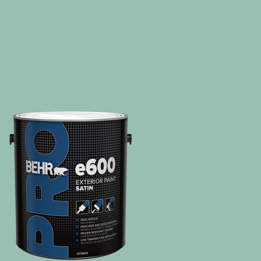 BEHR PRO 1 gal. #PPU12-07 Spring Stream Satin Exterior Paint