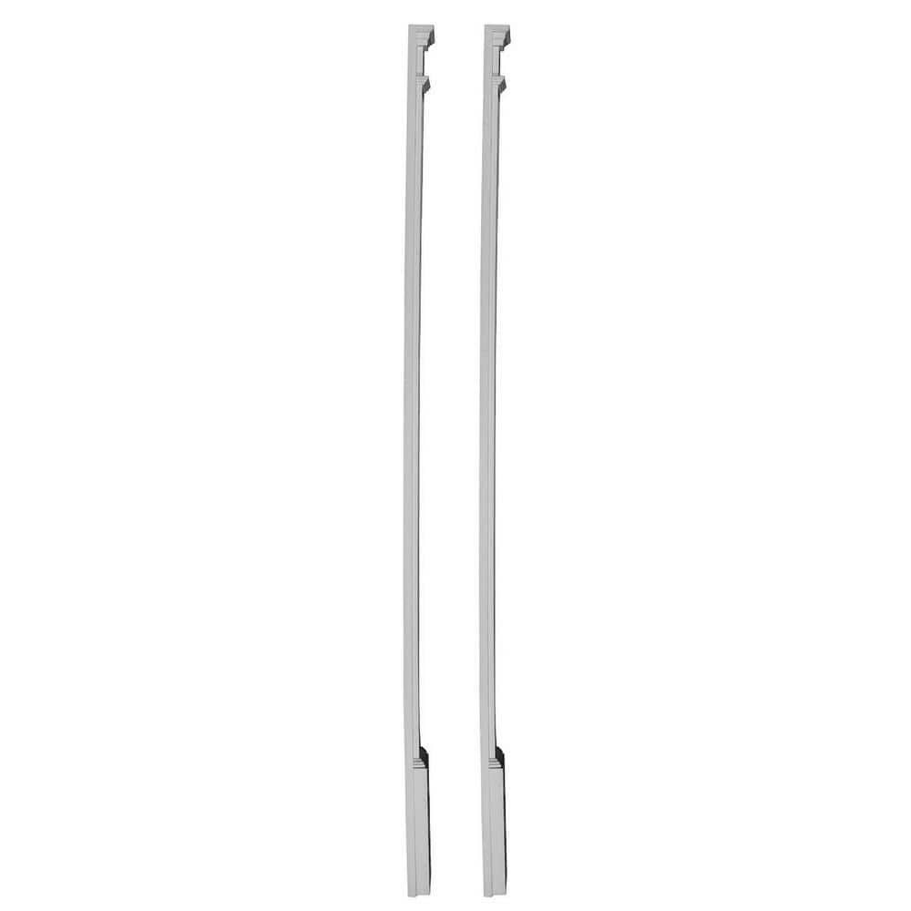 Ekena Millwork 8 in. x 2-3/4 in. x 100 in. Primed Polyurethane Fluted Pilaster Moulding (3)