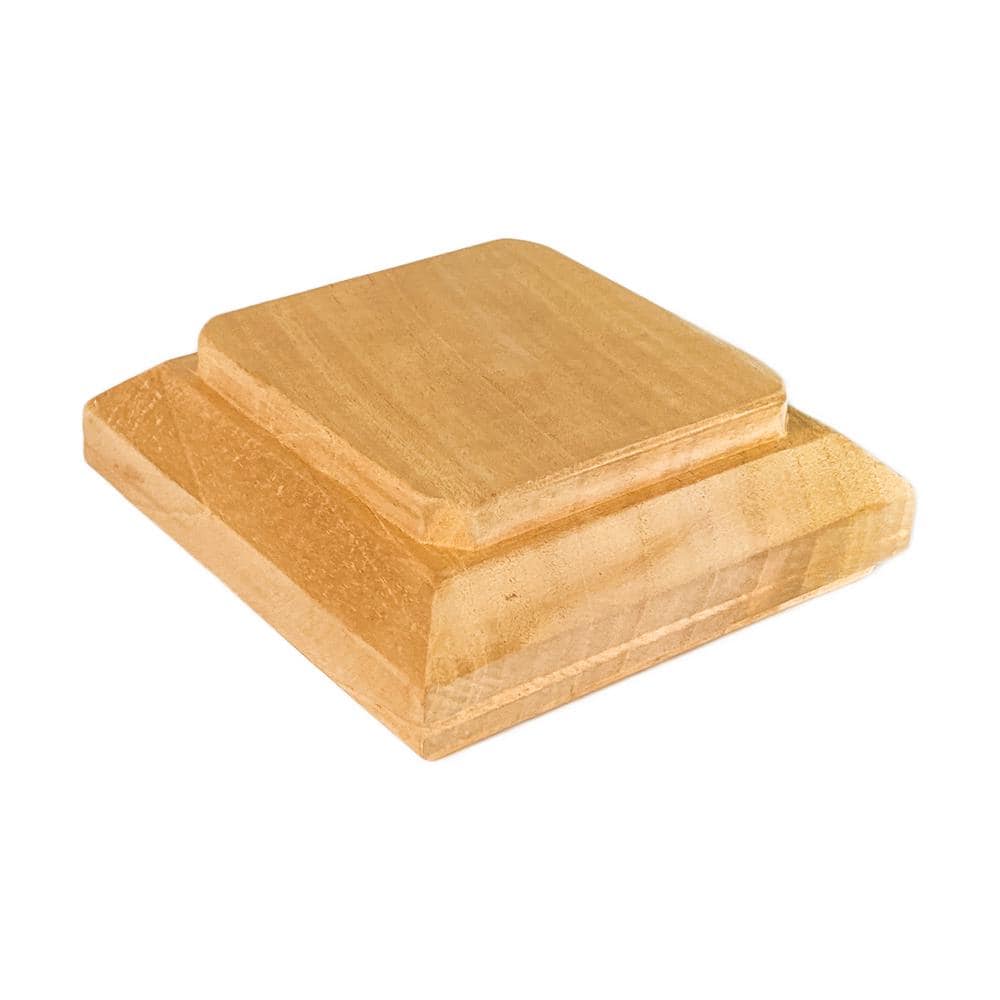 Protectyte 4 in. x 4 in. Post Cap - Traditional Slip Over Fence Post Cap Untreated wood One Piece