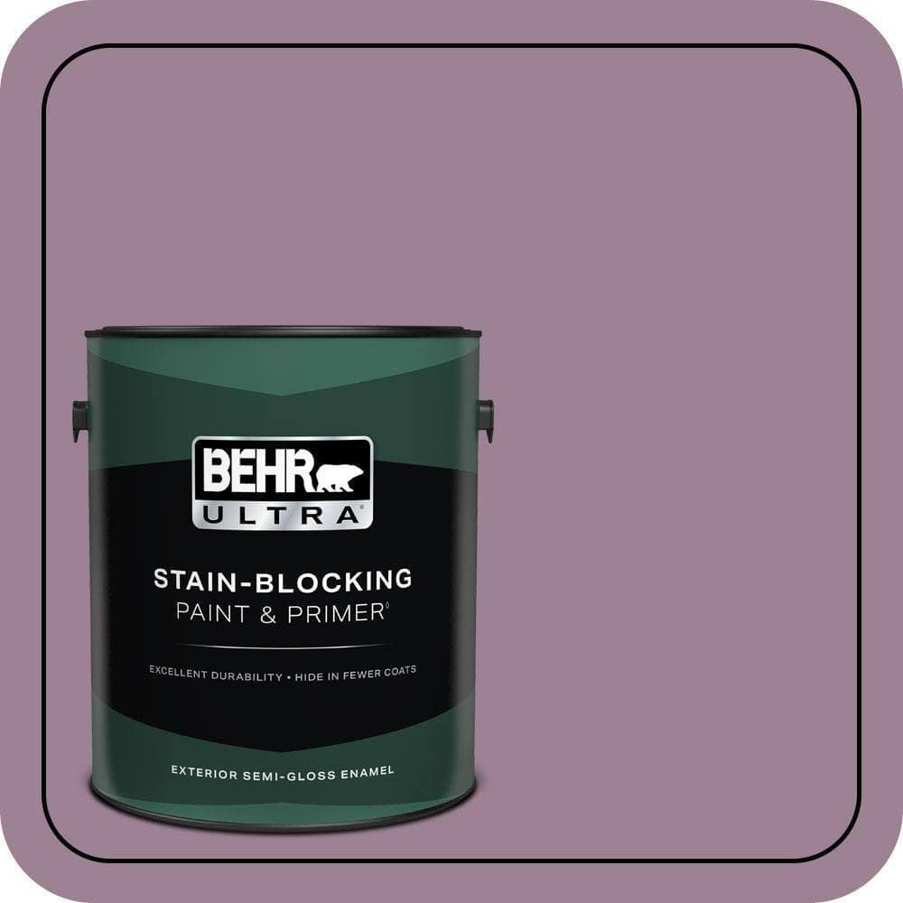 BEHR ULTRA 1 gal. #S110-5 Garden Plum Semi-Gloss Enamel Exterior Paint & Primer