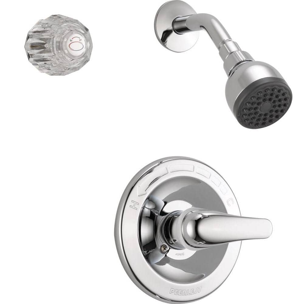 Peerless Core Single Handle 1-Spray Shower Faucet 1.75 GPM with Pressure Balance in. Chrome (Valve Included) (2)