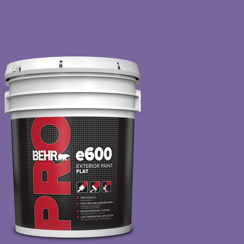 BEHR PRO 5 gal. #PPU16-03 Purple Paradise Flat Exterior Paint