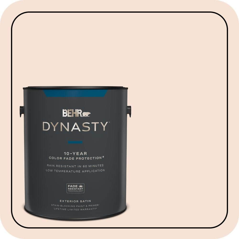 BEHR DYNASTY 1 gal. #RD-W13 Almond Kiss Satin Enamel Exterior Stain-Blocking Paint & Primer