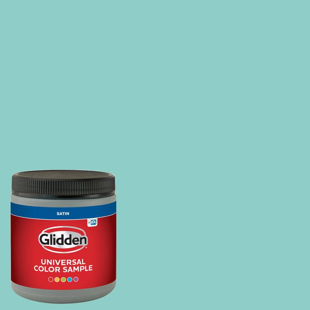 Glidden 8 oz. PPG1231-4 Tropical Holiday Satin Interior Paint Sample (1)