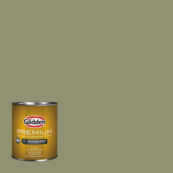 Glidden Premium 1 qt. PPG1125-5 Hemlock Semi-Gloss Exterior Latex Paint (2)
