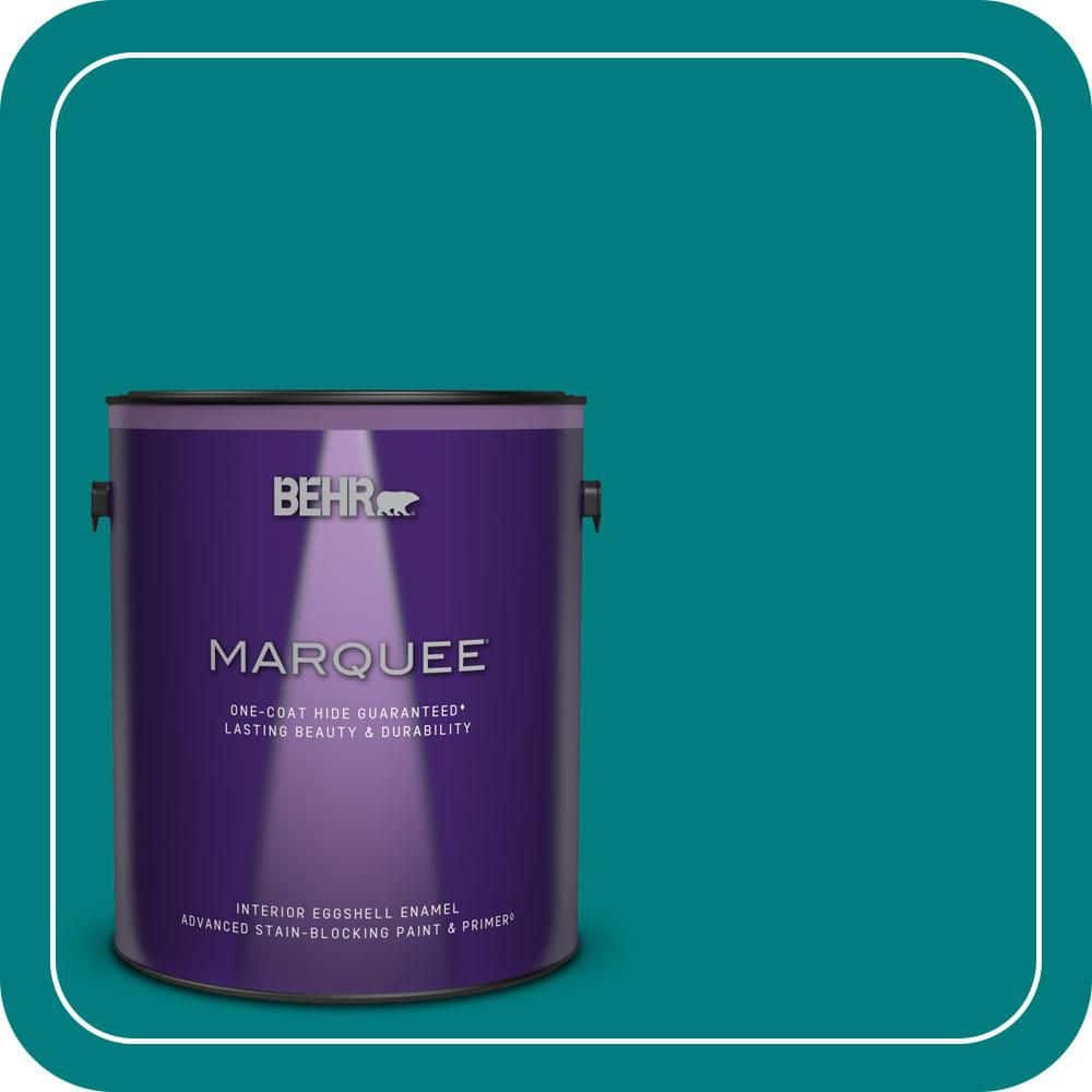 BEHR MARQUEE 1 gal. #S-G-500 Tropical Waters Eggshell Enamel Interior Paint & Primer