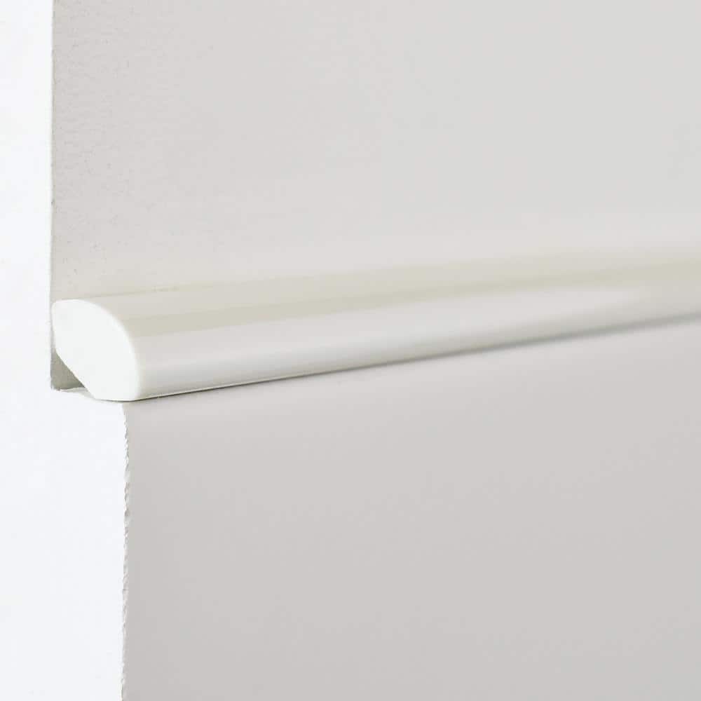 Daltile Restore Bright White 1/2 in. x 96 in. Cast Stone Jolly Trim Tile (0.33 sq. ft./Each) (2)
