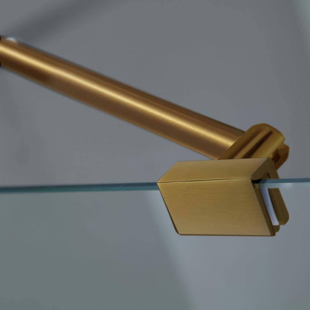Aston Avalux 42 in. x 30 in. x 72 in. Rectangular Pivot Frameless Corner Shower Enclosure in Brushed Gold with Clear Glass (3)