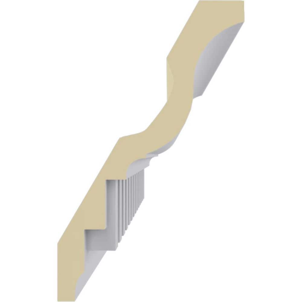 Ekena Millwork 2-7/8 in. x 4-5/8 in. x 94-1/2 in. Polyurethane Dentil Crown Moulding (3)