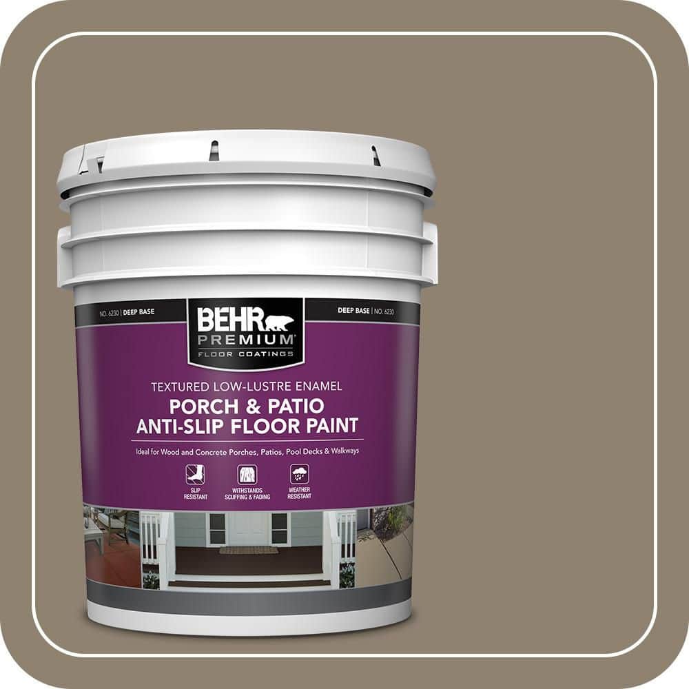 BEHR PREMIUM 5 gal. #MS-53 Woodstock Green Textured Low-Lustre Enamel Interior/Exterior Porch and Patio Anti-Slip Floor Paint