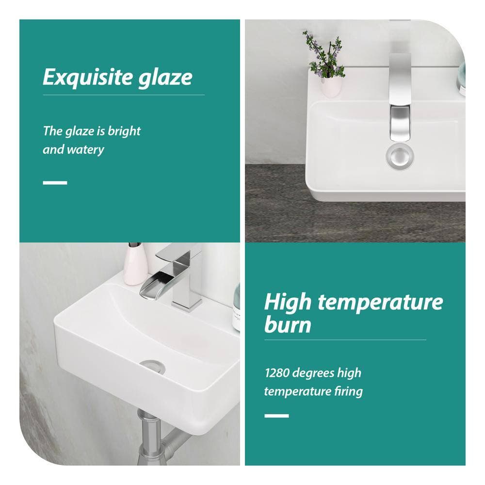 Tahanbath 20 in. x 18 in. Corner Bathroom Sink in White (3)