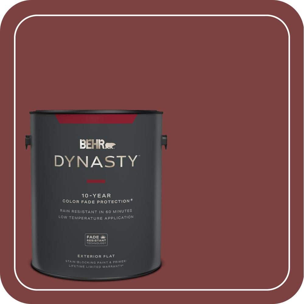 BEHR DYNASTY 1 gal. #PPH-67 Red Wine Flat Exterior Stain-Blocking Paint & Primer