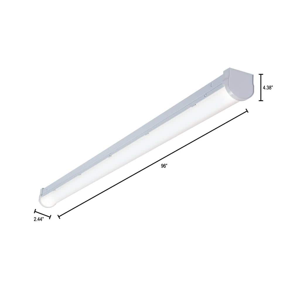 Metalux 8 ft. Linear White Integrated LED Strip Light with 9500 Lumens, 4000K, Dimmable, UNV Voltage (4)