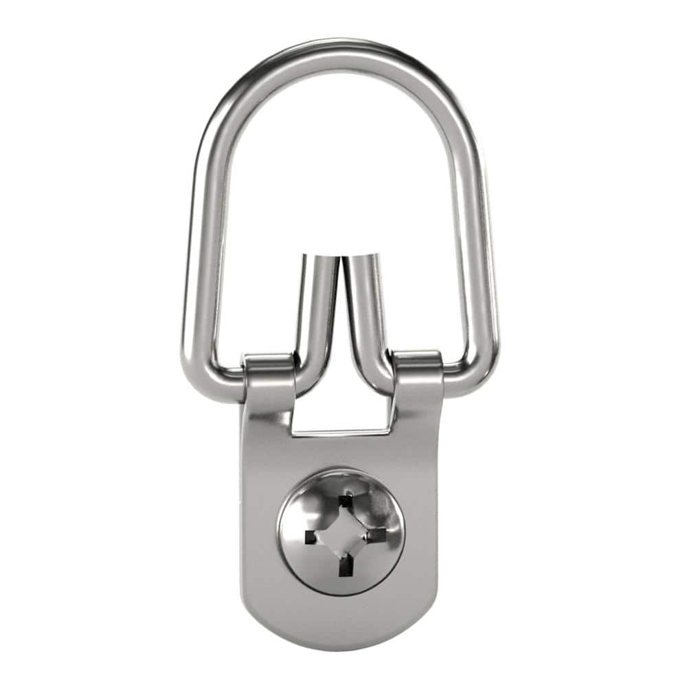 OOK 30 lb. Zinc-Plated Narrow D-Ring Hangers with Screws (3-Pack)