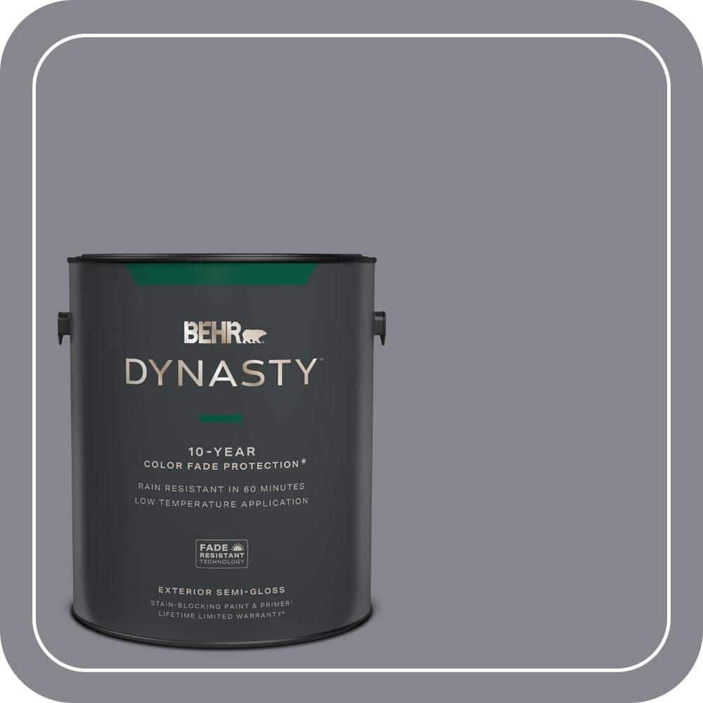 BEHR DYNASTY 1 gal. #MQ5-03 Old Amethyst Semi-Gloss Exterior Stain-Blocking Paint & Primer