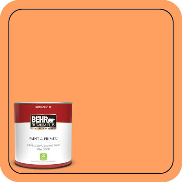 BEHR PREMIUM PLUS #250B-5 Orange Spice Interior/Exterior Paint & Primer Color Sample (3)