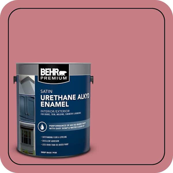 BEHR PREMIUM 1 gal. #M150-5 Enamored Urethane Alkyd Satin Enamel Interior/Exterior Paint (2)