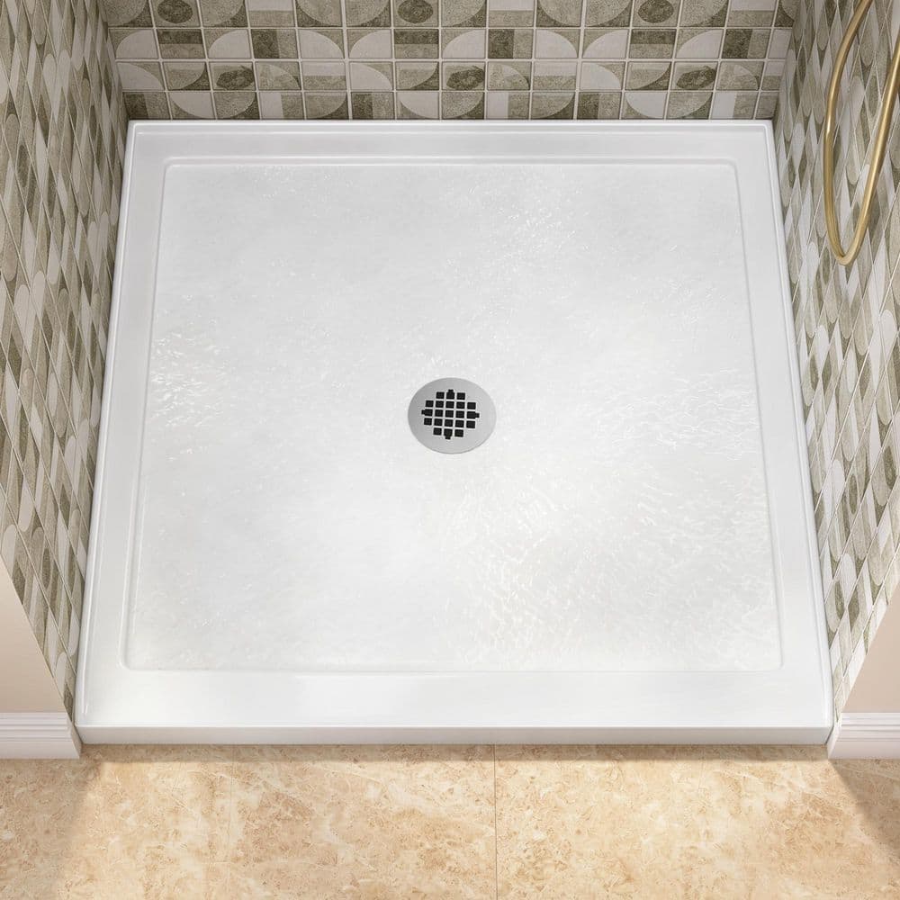 Getpro Step Lite 30 in. L 30 in. W Acrylic Alcove Shower Pan Base with Drain