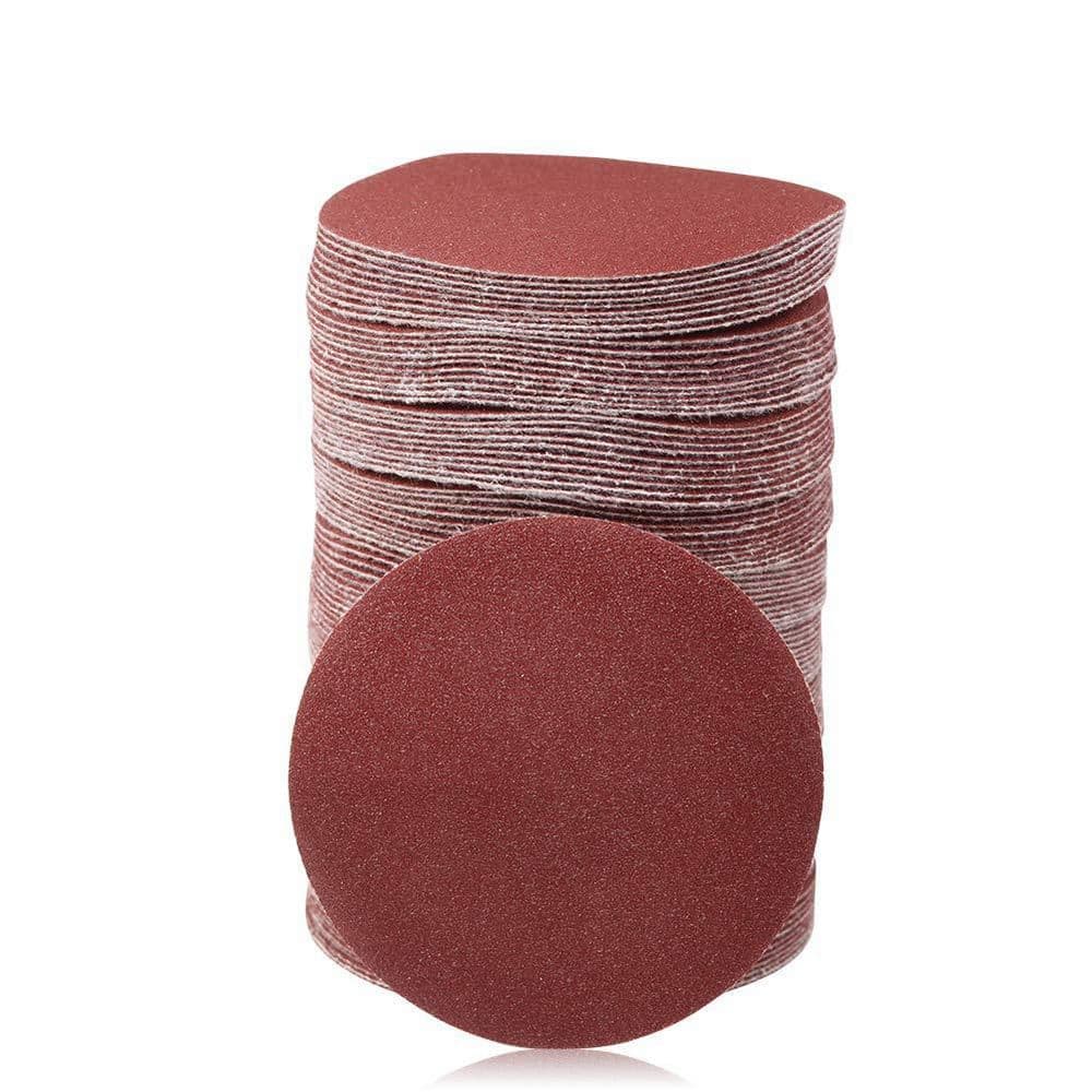 LAIFUCAM 3 in. Sanding Discs with Hook and Loop Backing Premium Aluminium Oxide 120 Grit for Drill Grinder 100-Pieces Pack (1)