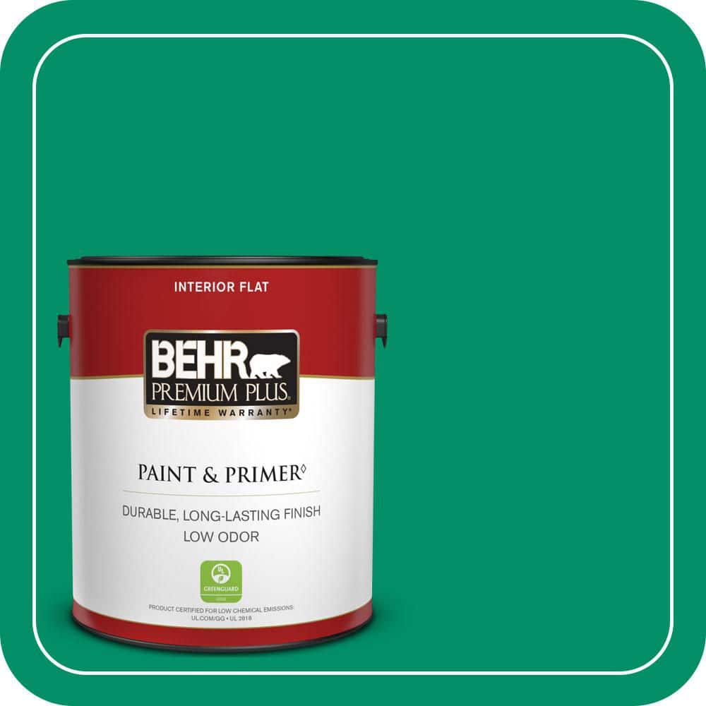 BEHR PREMIUM PLUS 1 gal. #MQ4-15 Balsam Flat Low Odor Interior Paint & Primer