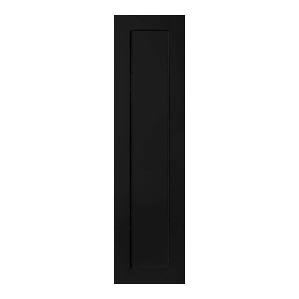 Hampton Bay Avondale 11.25 in. W x 42 in. H Wall Cabinet Decorative End Panel in Raven Black