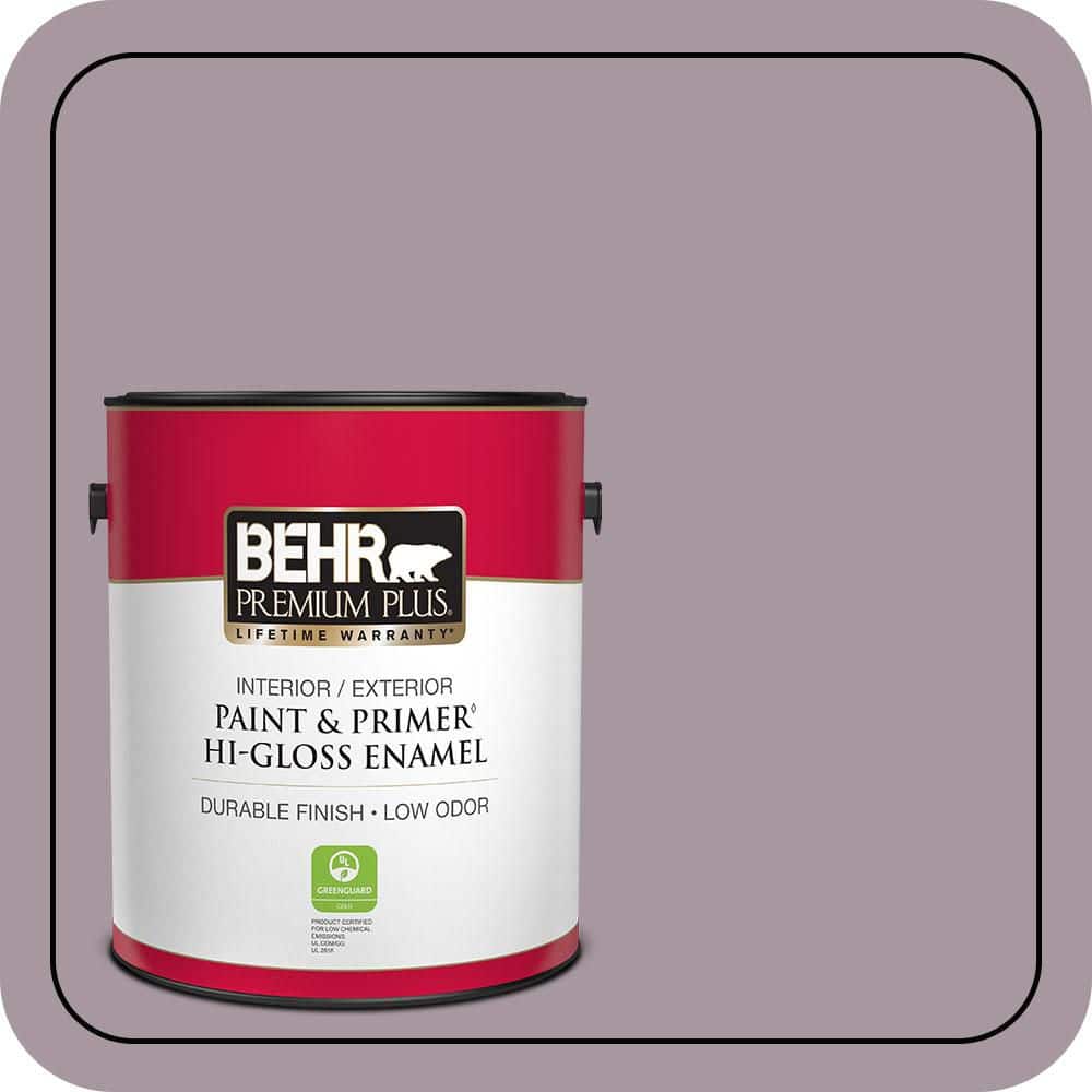 BEHR PREMIUM PLUS 1 gal. #N110-3 Fig Preserves Hi-Gloss Enamel Interior/Exterior Paint & Primer