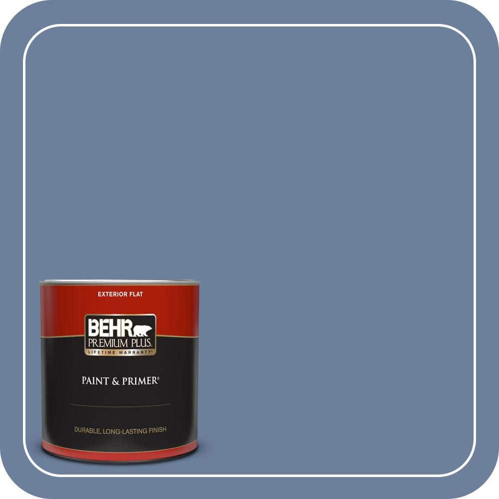 BEHR PREMIUM PLUS 1 qt. #MQ5-52 Lead Cast Flat Exterior Paint & Primer (1)