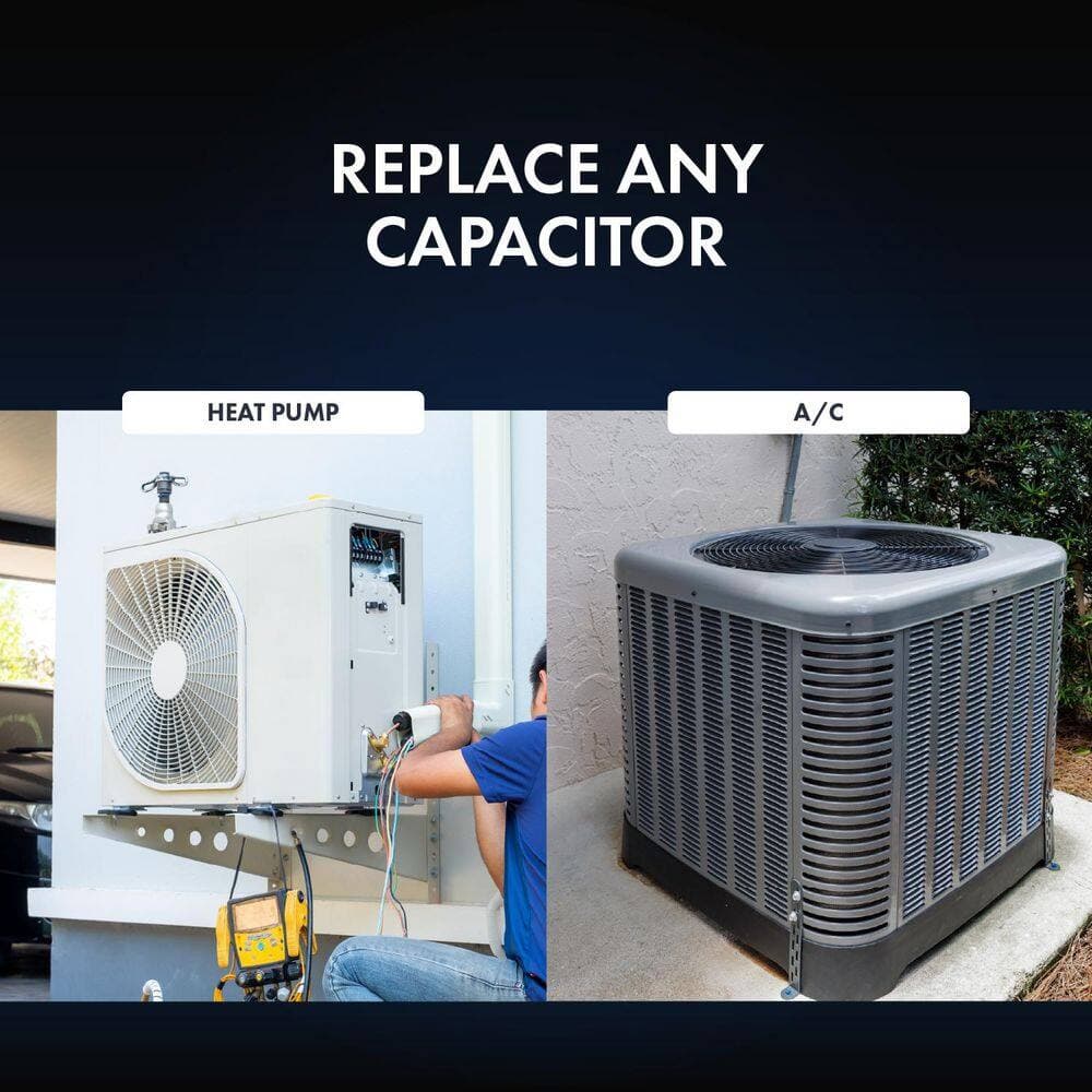 NEWHOUSE ELECTRIC Single Run Capacitor 7.5 MFD 440/370 VAC for Air Conditioner and Heat Pump Systems, Oval, Metal (3)