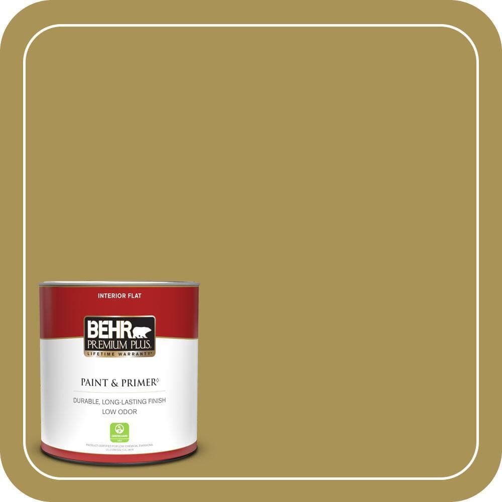 BEHR PREMIUM PLUS #M310-6 Bitter Lemon Flat Low Odor & Primer