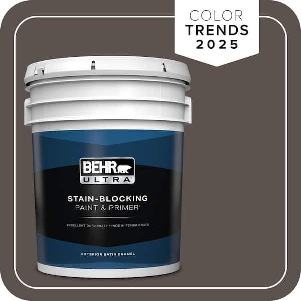 BEHR ULTRA 5 gal. #MQ2-54 Gardeners Soil Satin Enamel Exterior Paint & Primer (2)