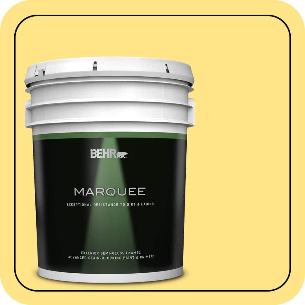 BEHR MARQUEE 5 gal. #P300-5 Upbeat Semi-Gloss Enamel Exterior Paint & Primer