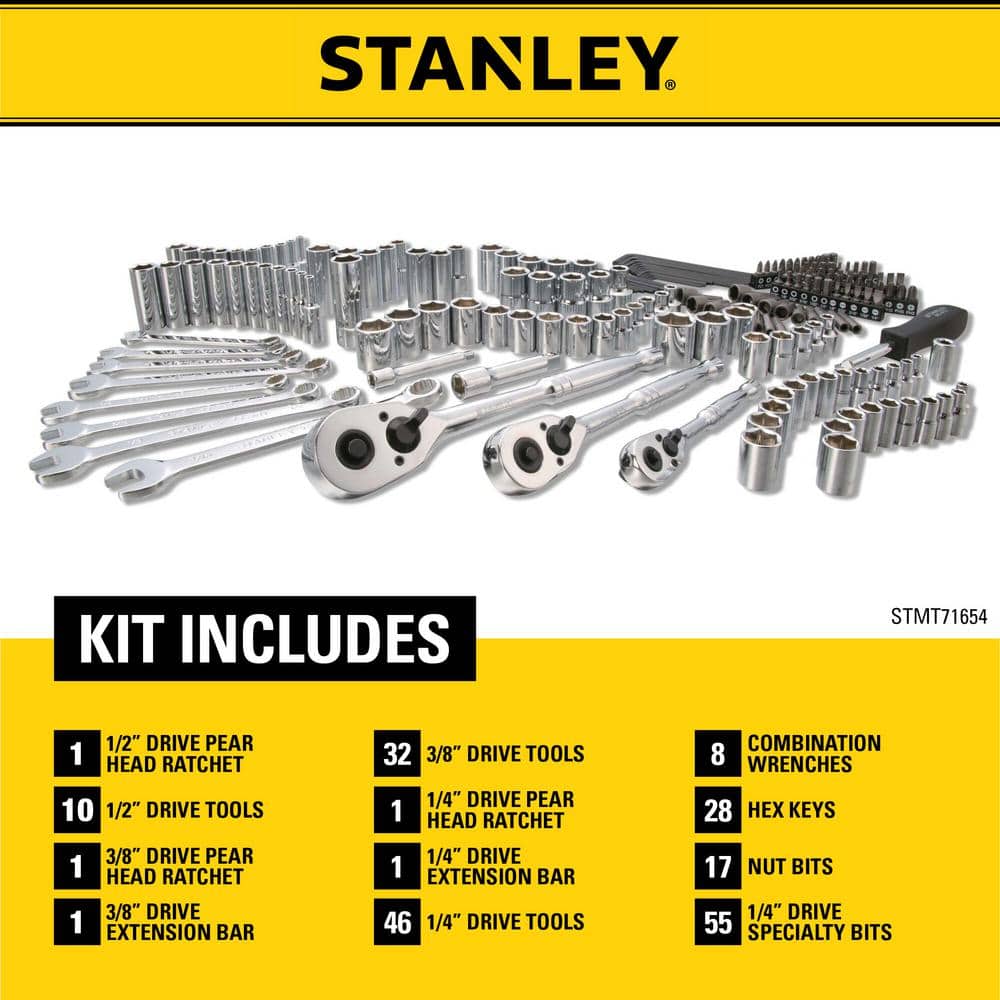 Stanley SAE & Metric Mechanics Tool Set (201-Piece) (2)