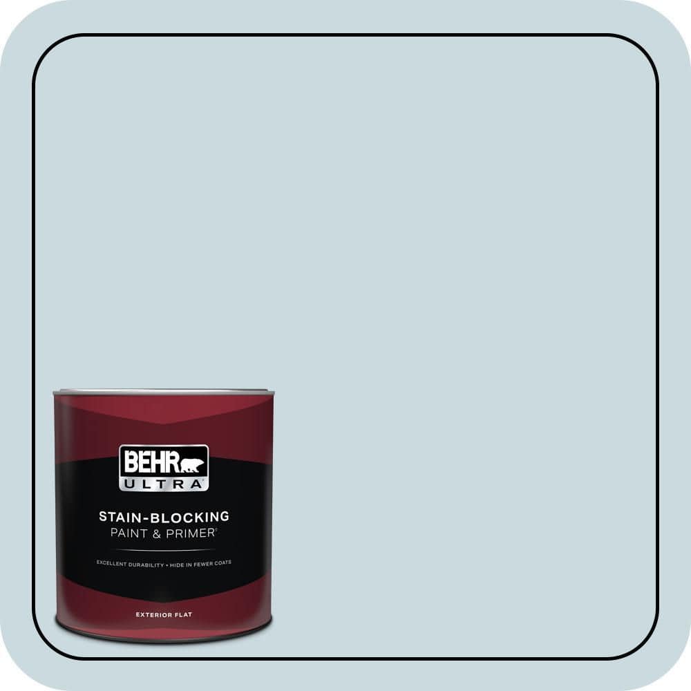 BEHR ULTRA 1 qt. #MQ3-53 Sky Light View Flat Exterior Paint & Primer