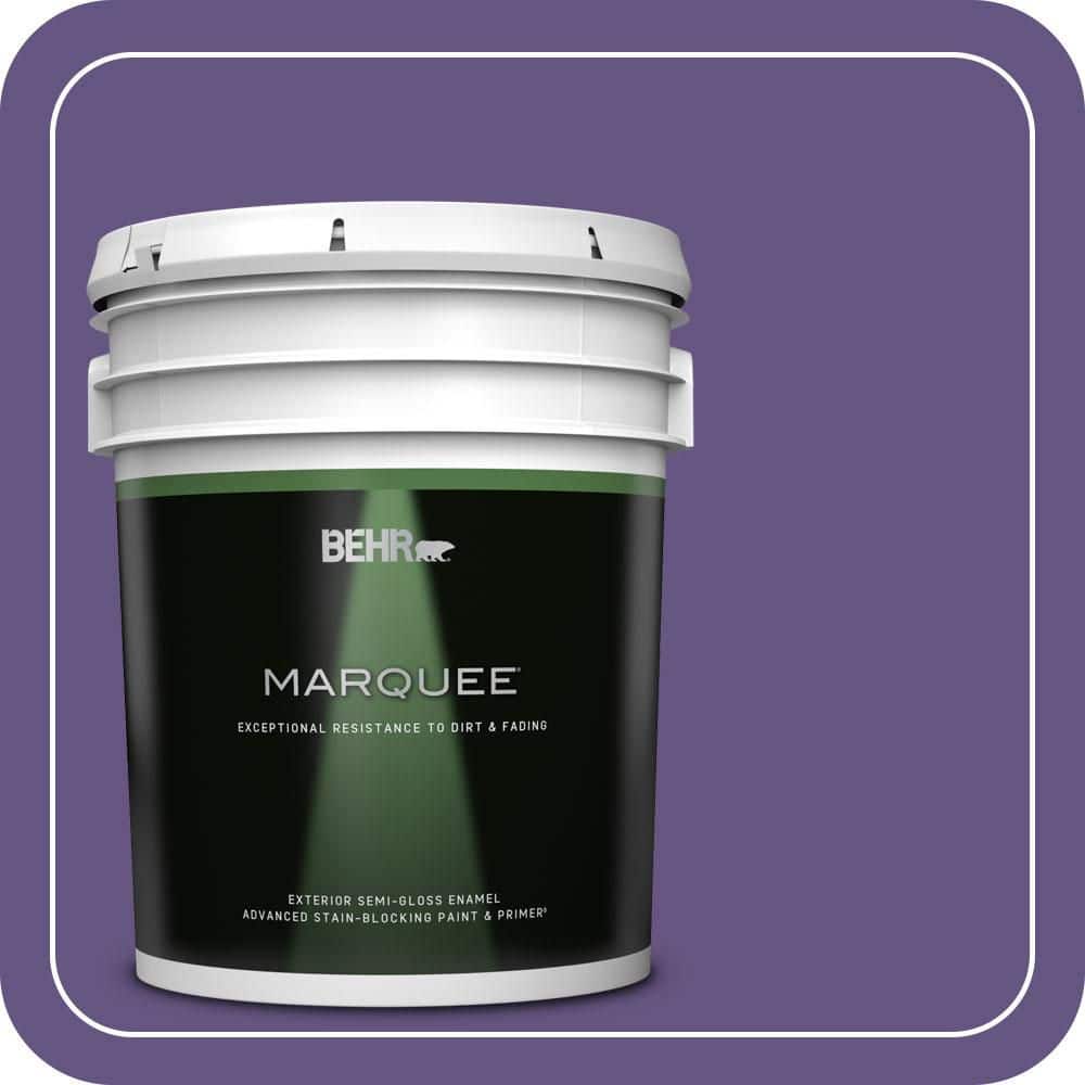 BEHR MARQUEE 5 gal. #PPU16-02 Vigorous Violet Semi-Gloss Enamel Exterior Paint & Primer