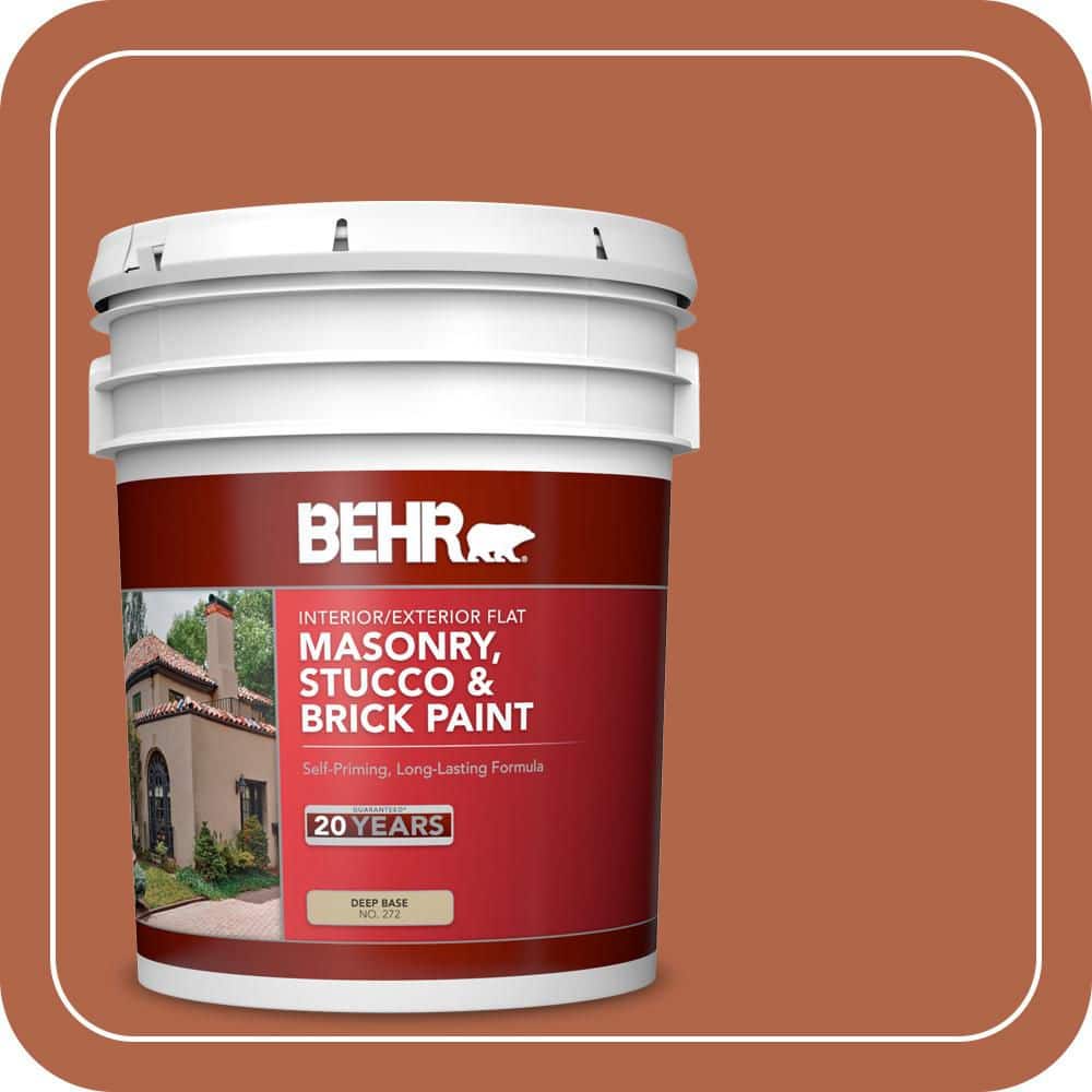 BEHR 5 gal. #M200-7 Rusty Gate Flat Interior/Exterior Masonry, Stucco and Brick Paint (1)
