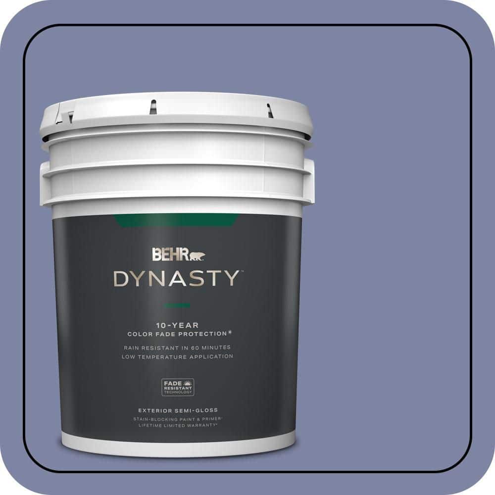BEHR DYNASTY 5 gal. #S540-5 Velvet Curtain Semi-Gloss Enamel Exterior Stain-Blocking Paint & Primer