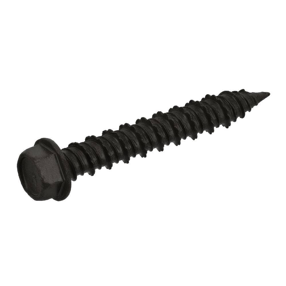 Everbilt 3-Pack 1/4 in. 1-3/4 in. Hex-Head Concrete Screw Anchors Black (2)