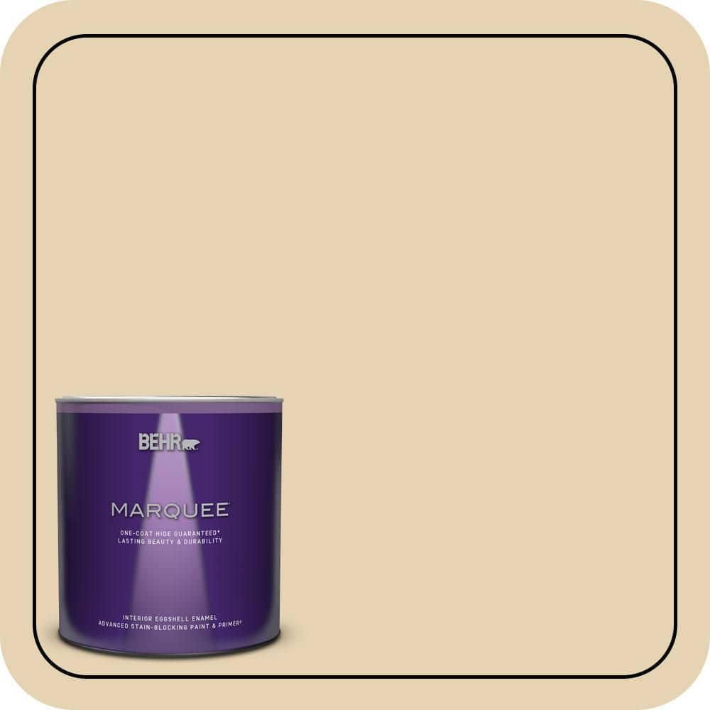 BEHR MARQUEE 1 qt. #S310-2 Journal White Eggshell Enamel Interior Paint & Primer