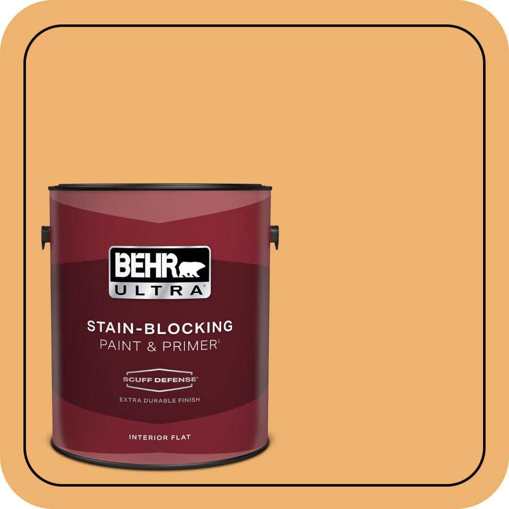 BEHR ULTRA 1 gal. #PPU6-03 Sunburst Extra Durable Flat Interior Paint & Primer (1)