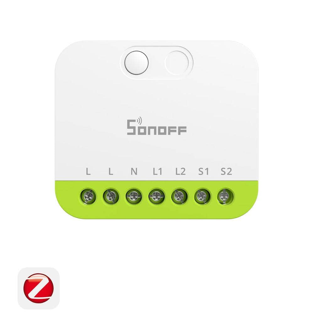SONOFF MINI Duo 2-Channel Zigbee 3.0 Smart Switch,16A Total Load Compact,Remote Auto Control Via Zigbee Hub