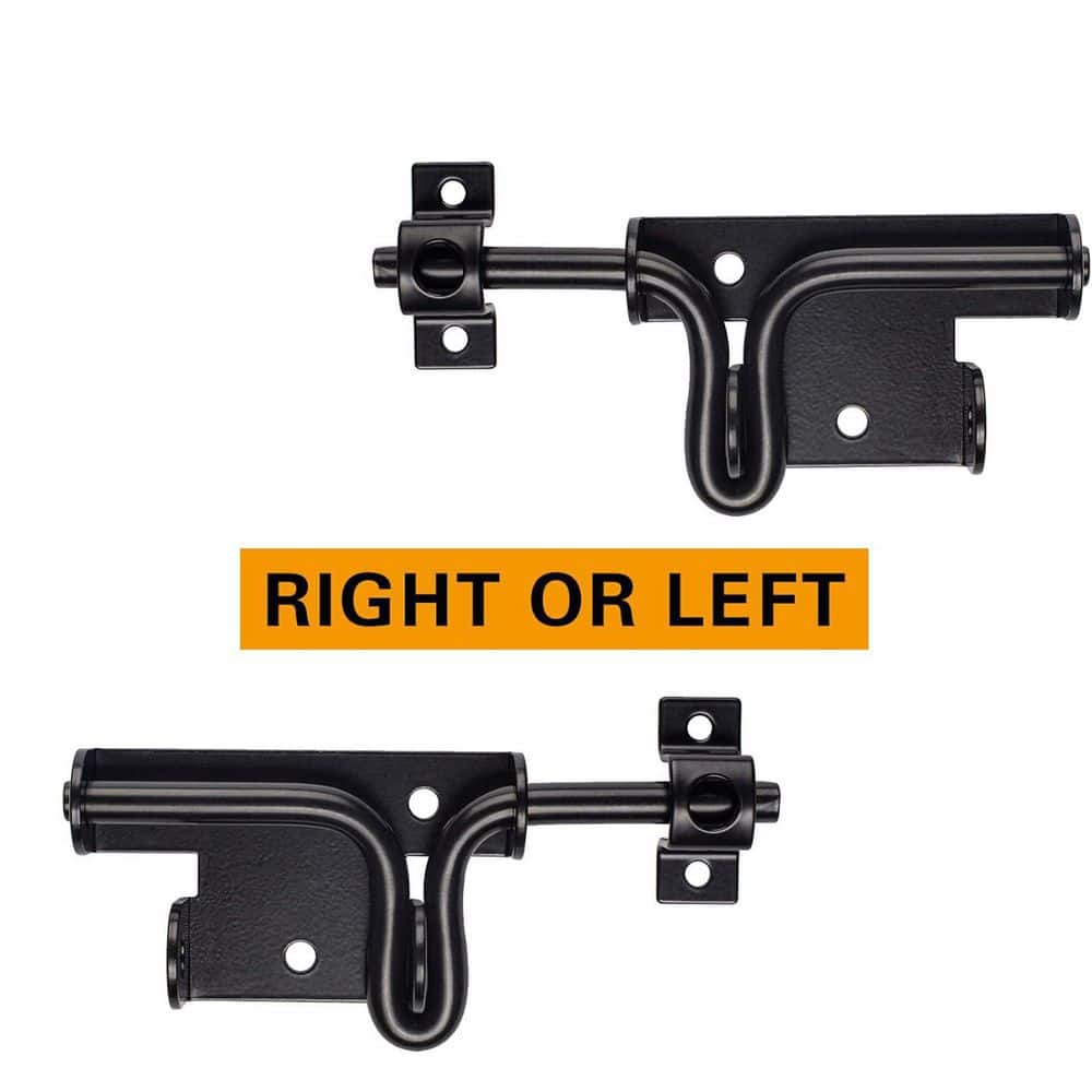 Unbranded Heavy Duty Slide Bolt Gate Latch for Wooden Fence Door with Padlock Hole Barrel Bolt Latches for Wood Vinyl Barn Shed (3)