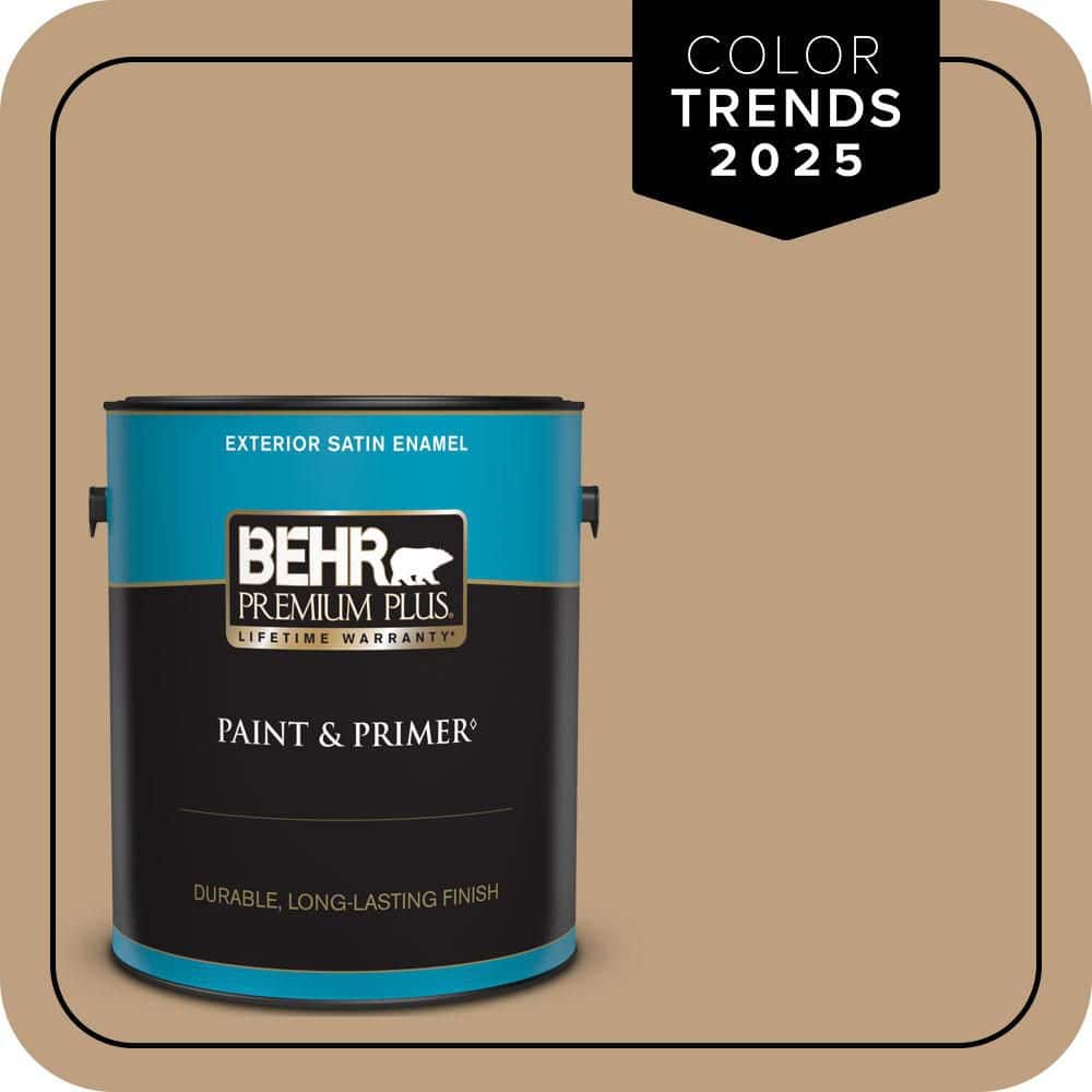 BEHR PREMIUM PLUS 1 gal. #N270-4 Oxford Street Satin Enamel Exterior Paint & Primer